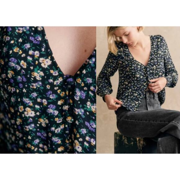 Sézane Sezane | Gaya Blouse in Liberta Print | Sz 34/2 - Picture 1 of 9